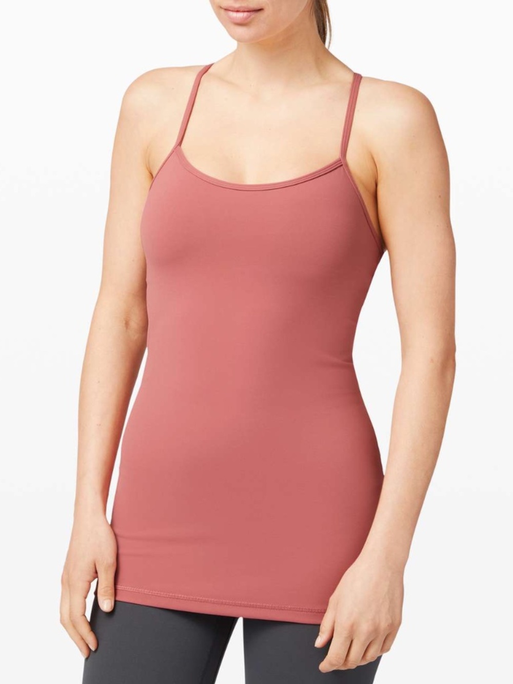 Lululemon power y tank everlux size 8 new cherry tint pink